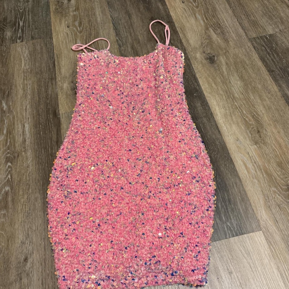 Lucy in the Sky Pink Sequin Formal Dress